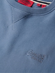 Superdry Moonlight Blue Essential Logo Crew Loose Fit Sweatshirt - Image 4 of 6