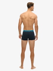 Superdry Navy/Blue Stripe/Navy Feeder Boxers 3 Pack - Image 6 of 7