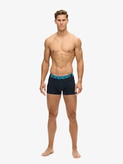 Superdry Navy/Blue Stripe/Navy Feeder Boxers 3 Pack - Image 7 of 7