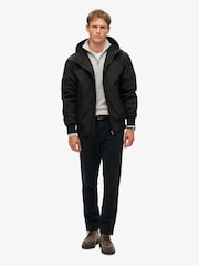 Superdry Black Surplus Nylon Hooded Bomber Jacket - Image 2 of 7