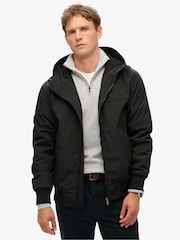 Superdry Black Surplus Nylon Hooded Bomber Jacket - Image 3 of 7