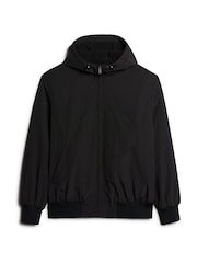 Superdry Black Surplus Nylon Hooded Bomber Jacket - Image 5 of 7