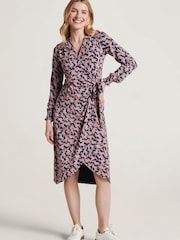 Thought Blue Thackery Lenzing™ EcoVero™ Printed Wrap Midi Dress - Image 3 of 7