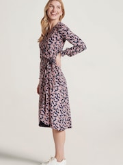 Thought Blue Thackery Lenzing™ EcoVero™ Printed Wrap Midi Dress - Image 4 of 7