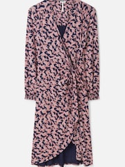 Thought Blue Thackery Lenzing™ EcoVero™ Printed Wrap Midi Dress - Image 7 of 7