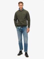 Gri închis Verde - Superdry Essential Logo Guler rotund Larg Fit Hanorac - Imaginea 2 din 6