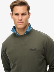 Gri închis Verde - Superdry Essential Logo Guler rotund Larg Fit Hanorac - Imaginea 3 din 6