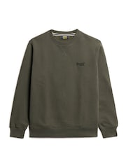 Gri închis Verde - Superdry Essential Logo Guler rotund Larg Fit Hanorac - Imaginea 4 din 6