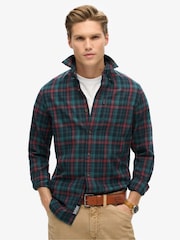 Superdry Montauk Check Navy 100% Cotton Vintage Check Shirt - Image 1 of 5