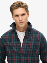 Superdry Montauk Check Navy 100% Cotton Vintage Check Shirt - Image 3 of 5