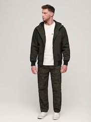 Superdry Green Surplus Nylon Hooded Bomber Jacket - Image 4 of 4