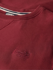 Superdry Rich Burgundy Essential Logo Crew Sweatshirt - Image 5 of 5