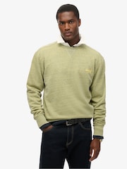 Superdry Lemon Drop 100% Cotton Marl Crew Sweater - Image 1 of 4