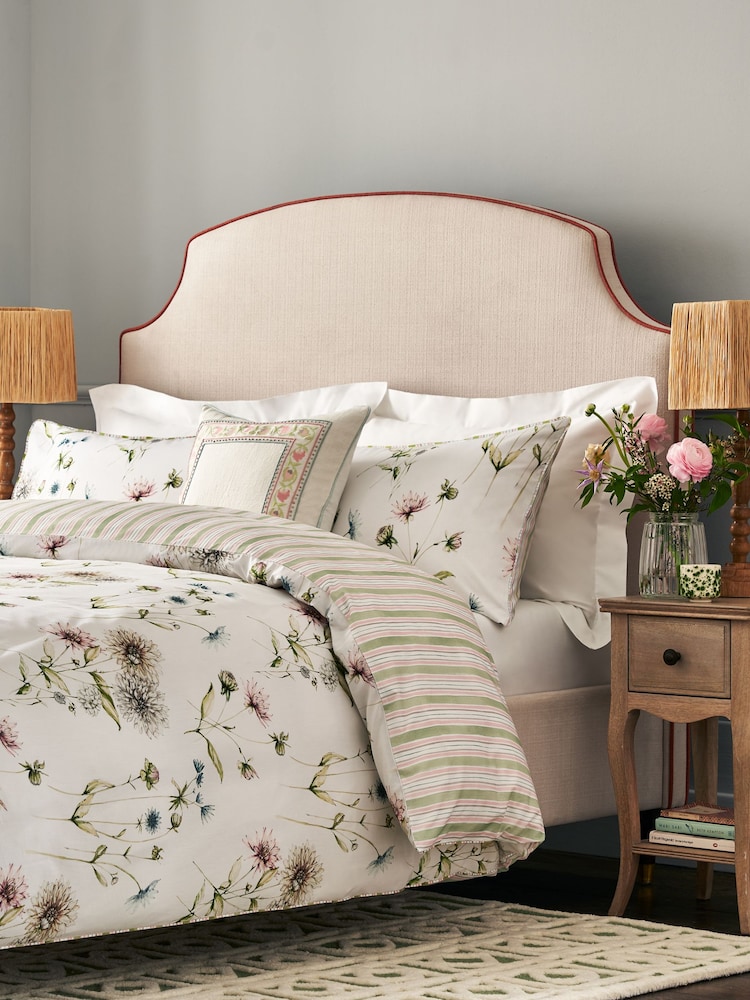 Nina Campbell Multi Dahlia Floral Duvet Cover and Pillowcase Set - Image 1 of 5