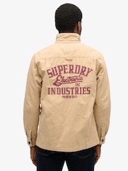 Superdry Shaker Beige Patched Canvas Overshirt - Image 3 of 4