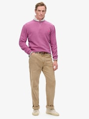 Superdry Shocking Pink 100% Cotton Marl Crew Sweater - Image 2 of 6
