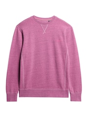 Superdry Shocking Pink 100% Cotton Marl Crew Sweater - Image 4 of 6
