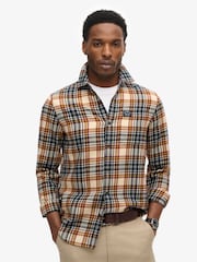 Superdry Orange Chrome Long Sleeve Lumberjack Shirt - Image 1 of 5
