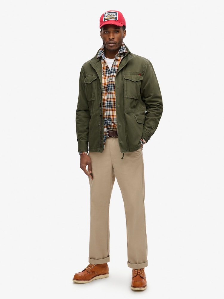 Superdry Green 100% Cotton Rookie Military Jacket - Image 4 of 6