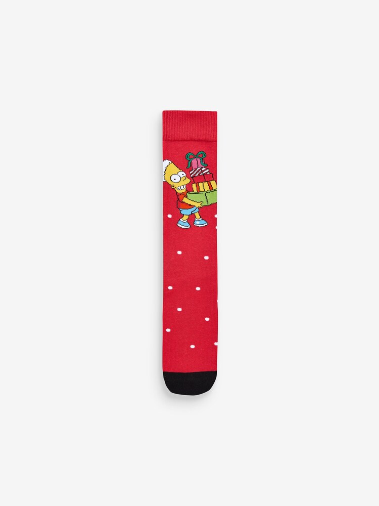 Simpsons Pattern - Christmas Licence Socks 4 Pack - Image 3 of 5