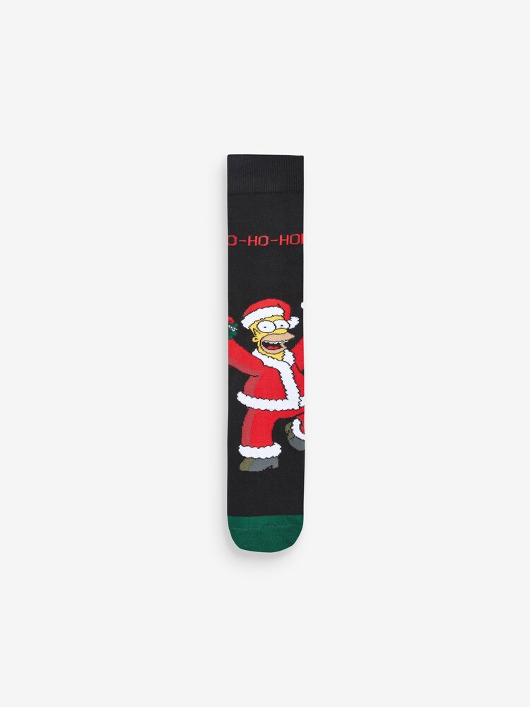 Simpsons Pattern - Christmas Licence Socks 4 Pack - Image 4 of 5