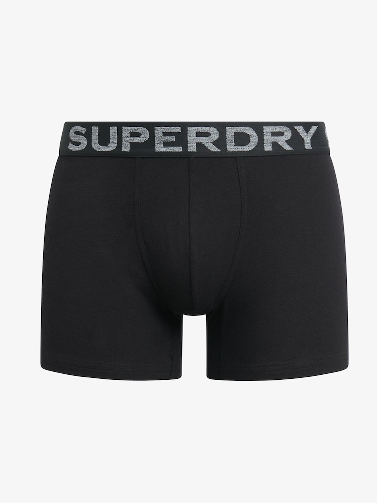 Superdry Black/Orange Boxers 3 Pack - Image 2 of 6