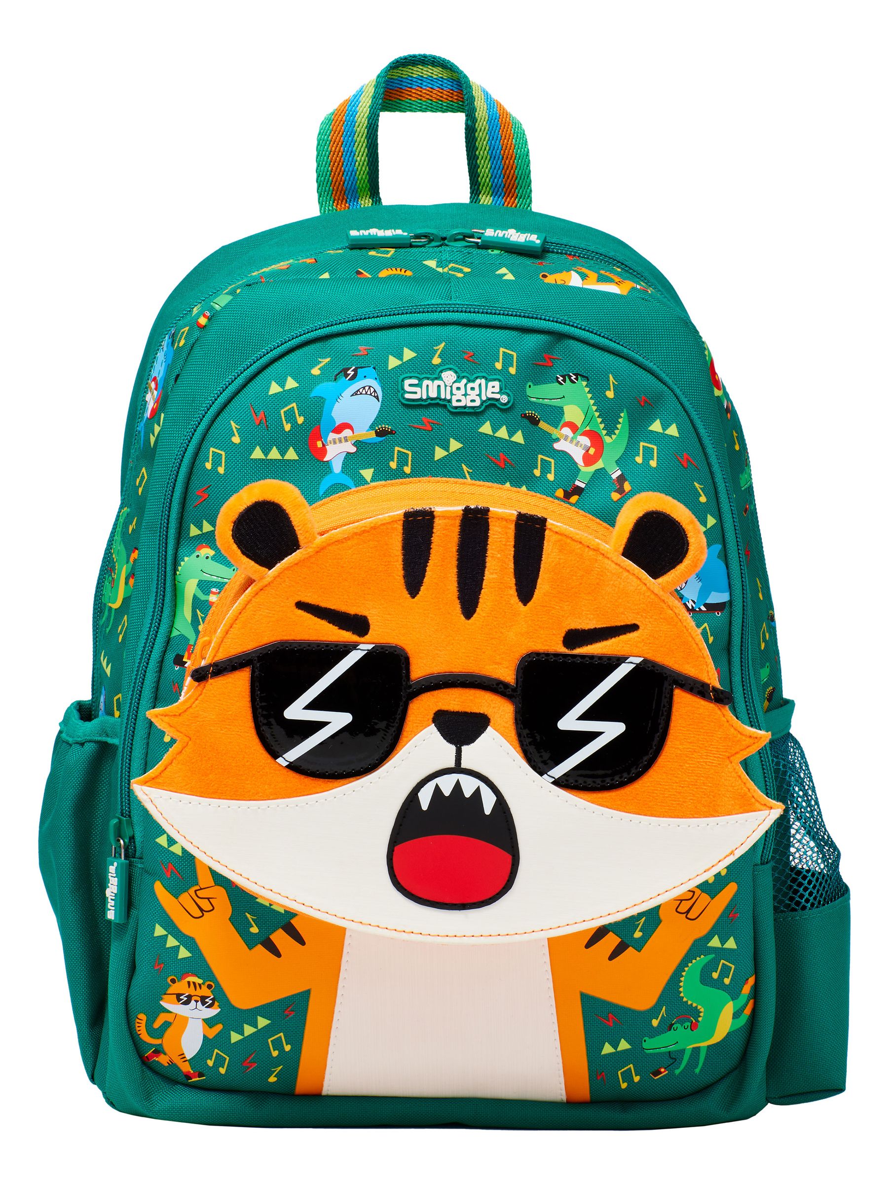 Smiggle Green Junior Lets Play Character Backpack