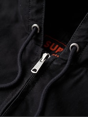 Superdry Jet Black 100% Cotton Surplus Hooded Bomber Jacket - Image 5 of 5