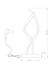 Chrome Callie LED Table Lamp - Image 4 of 8