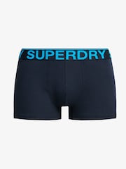 Superdry Eclipse Navy/Neon Black/Orange Boxers 3 Pack - Image 2 of 7