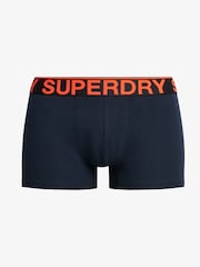 Superdry Eclipse Navy/Neon Black/Orange Boxers 3 Pack - Image 3 of 7