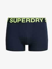 Superdry Eclipse Navy/Neon Black/Orange Boxers 3 Pack - Image 4 of 7