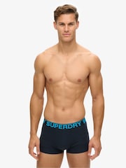 Superdry Eclipse Navy/Neon Black/Orange Boxers 3 Pack - Image 7 of 7
