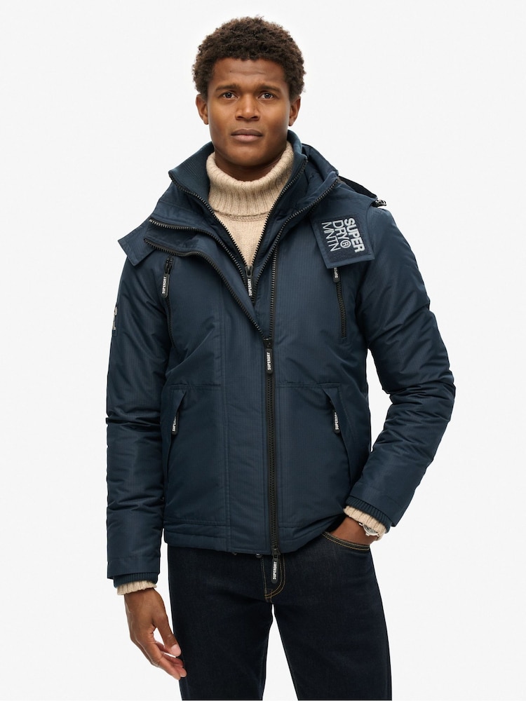 Superdry Eclipse Navy Hooded Mtn Winbreaker Jacket - Image 2 of 6
