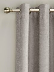 Enhanced Living Grey Savoy Eyelet Ready Made Blackout Eyelet Curtains - Image 2 of 3