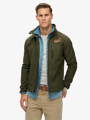 Superdry Army Khaki Softshell Trekker Track Jacket - Image 1 of 6