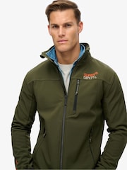 Superdry Army Khaki Softshell Trekker Track Jacket - Image 3 of 6