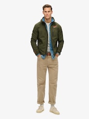 Superdry Army Khaki Softshell Trekker Track Jacket - Image 4 of 6