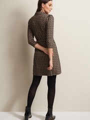 Phase Eight Black Geo Mila Mini Dress - Image 2 of 6