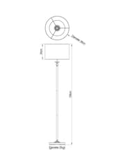 Brushed Chrome Burford Floor Lamp - Image 5 of 8