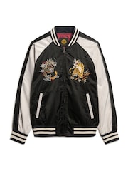 Superdry Meteorite Black Suikajan Embroidered Bomber Jacket - Image 5 of 6