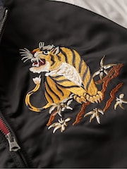 Superdry Meteorite Black Suikajan Embroidered Bomber Jacket - Image 6 of 6