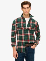 Superdry Oregon Check Green Long Sleeve 100% Cotton Lumberjack Shirt - Image 1 of 7