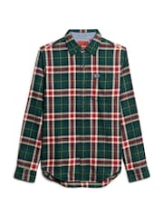 Superdry Oregon Check Green Long Sleeve 100% Cotton Lumberjack Shirt - Image 9 of 15