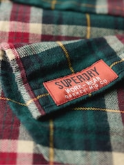 Superdry Oregon Check Green Long Sleeve 100% Cotton Lumberjack Shirt - Image 12 of 15