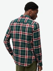 Superdry Oregon Check Green Long Sleeve 100% Cotton Lumberjack Shirt - Image 2 of 7