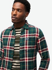 Superdry Oregon Check Green Long Sleeve 100% Cotton Lumberjack Shirt - Image 3 of 7