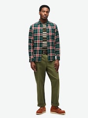 Superdry Oregon Check Green Long Sleeve 100% Cotton Lumberjack Shirt - Image 4 of 7