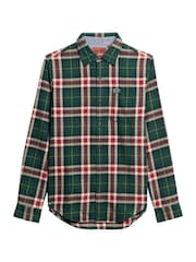 Superdry Oregon Check Green Long Sleeve 100% Cotton Lumberjack Shirt - Image 5 of 7