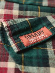 Superdry Oregon Check Green Long Sleeve 100% Cotton Lumberjack Shirt - Image 6 of 7